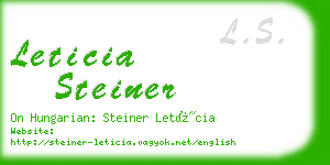 leticia steiner business card
